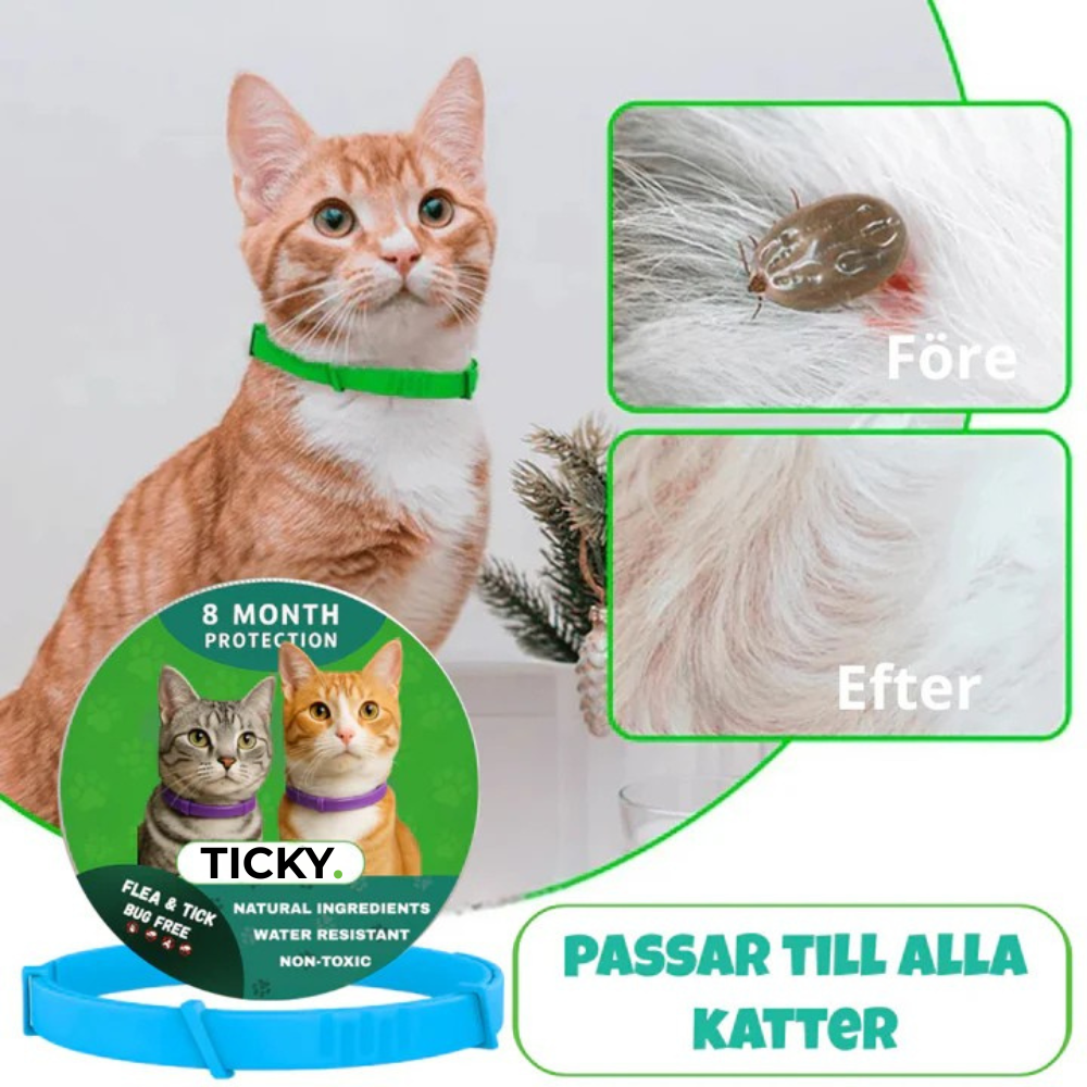 Ticky – Anti-fästing halsband för katter